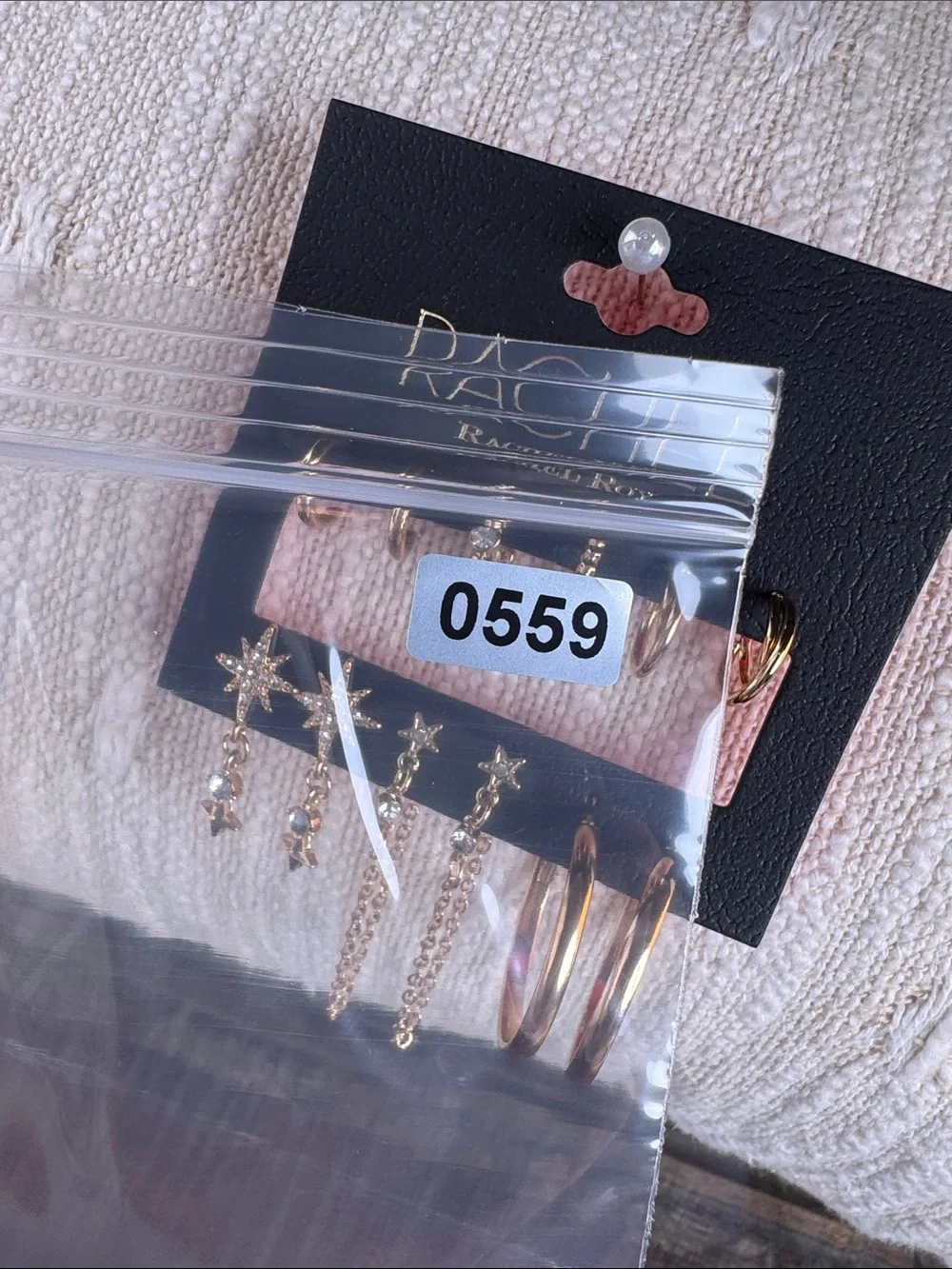 0559-RACHEL‎ Rachel Roy Gold-Tone 6 pc Mixed Earring Set